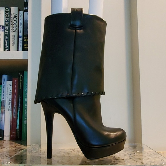 Colin Stuart Shoes - SALE! Colin Stuart Black Platform Boots/Deep Cuff